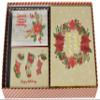 Alef Set of 7 Classic Wood Design - Cozy Holiday Nesting Boxes! - Great to Put Presents in or to Give! - Wonderful prints and Designs! - Largest Measures 13.25"x10"x2.75" view 3