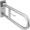 23.6 INCH Stainless Toilet Safety Rails, WochiTV Handicap Grab Bars for Elderly, Disabled Flip-Up Bathroom Grab Bar with Paper Holder,Toilet Handrails Hand Grips Handle Shower Assist Aid view 1