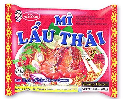 Acecook Mi Lau Thai Shrimp Instant Noodles (15 Pack, 44oz)