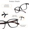 LifeArt Blue Light Blocking Glasses, Anti Eyestrain, Computer Reading Glasses, Gaming Glasses, TV Glasses for Women Men, Anti Glare (Black, 4.00 Magnification) view 2