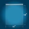 iMailer - 1000 Pack - 11" x 14" Self Sealing Cellophane Bags- Large Clear Cello Plastic Poly Bags for Prints, Photos, Documents, Clothing, T-Shirt view 2
