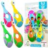 Baby Toothbrush 12 months and up - Toddler Toothbrush - Soft Bristles - Child Sized Brush Heads - infant toothbrush - Kids Tooth Brush - Easy Storage - Unisex Girl & Boy Set (4-Pack, Multi-Color) view 1