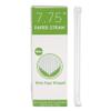 100 Pack White Paper Drinking Straws Wrapped Eco-Friendly Party Supplies Wedding view 2