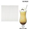 100 Pack White Paper Drinking Straws Wrapped Eco-Friendly Party Supplies Wedding view 3