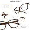 LifeArt Blue Light Blocking Glasses, Anti Eyestrain, Computer Reading Glasses, Gaming Glasses, TV Glasses for Women Men, Anti Glare (Tortoise, 0.75 Magnification) view 2