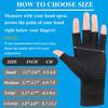 2 Pairs Copper Arthritis Gloves for Women, Compression Gloves for Men for Pain, Fingerless Hand Gloves for Carpal Tunnel, Crochet, Relieve Pain, Swelling, Support Wrist and Joint, Typing (Large) view 3
