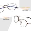 Kursan Round Blue Light Glasses for Women Men Retro Circle Metal Frame Clear Lens Eyeglasses (Copper) view 3