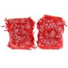 100pcs Christmas Snowflake Organza Gift Bags Wedding Favor Bags Jewellery Pouches Goody Bags for Xmas Wrapping - Red, 7 x 9cm view 1