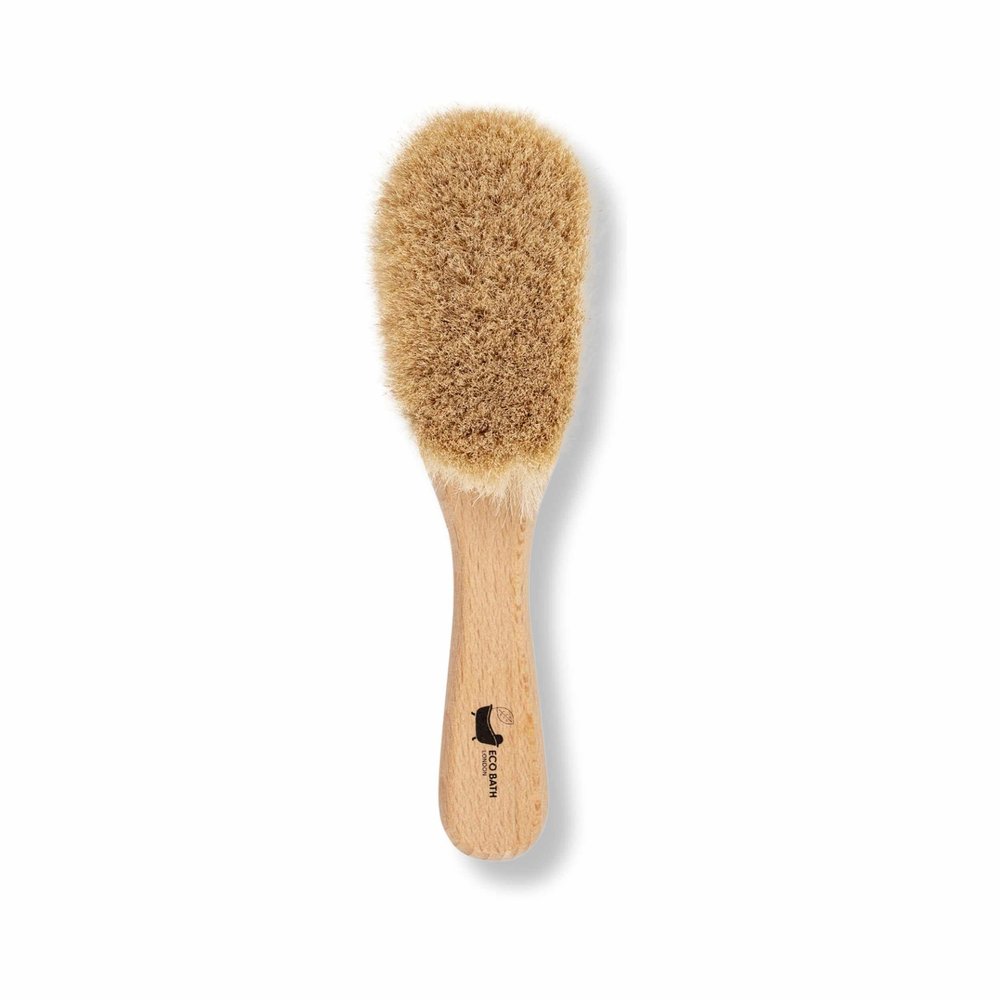 Eco Bath London Baby Brush with Goat Hair - Ultra Soft Baby Bath Brush for Newborns, 100% Natural Baby Brush