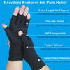 2 Pairs Copper Arthritis Gloves for Women, Compression Gloves for Men for Pain, Fingerless Hand Gloves for Carpal Tunnel, Crochet, Relieve Pain, Swelling, Support Wrist and Joint, Typing (Medium) view 2