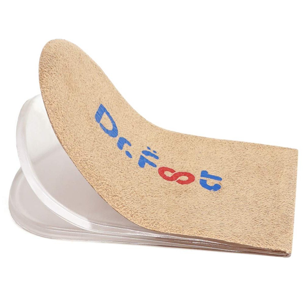 Dr.Foot Adjustable Orthopedic Heel Lift Inserts, Height Increase Insole for Leg Length Discrepancies, Heel Spurs, Heel Pain, Sports Injuries, and Achilles tendonitis (Beige, 3 Layers-L)