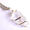 Clear Quartz Raw Crystal Pendent Healing Energy Generator Wire Wrapped Choker Necklace Personalized Christmas Gift for Her Divination Pendulum Gemstone Reiki Chakra Balancing Crystal April Birthstone view 1