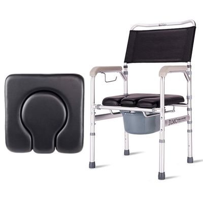 Bedside Commodes for Adults Bathroom Shower Chair Commode Chair Height Adjustable Safety Frame Rails for Elderly Seniors, Disabled, Handicapped Max.150kg
