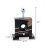 Bey-Berk Personalized Ebony Wood Tabletop Guillotine Cigar Cutter with Drawer for Cuttings, Stainless Steel Blade view 3