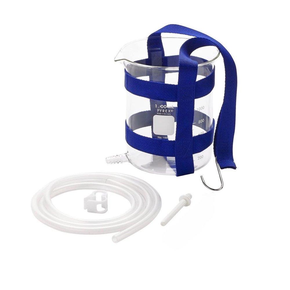 Purelife Enema 1 Qt Pyrex Glass Bucket Kit - Made in USA & Germany - Silicone Tubings - Americas Choice for Coffee Enemas