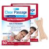 Clear Passage Nasal Strips Extra Strength, Tan, 100 Count | Works Instantly to Improve Sleep, Reduce Snoring, & Relieve Nasal Congestion Due to Colds & Allergies view 1