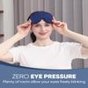 MZOO Luxury Sleep Eye Mask for Side Sleeper Men Women, Zero Eye Pressure 3D Sleeping Mask, Light Blocking Patented Design Night Blindfold, Soft Eye Shade Cover for Travel, Blue view 2