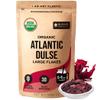 Organic Atlantic Dulse Flakes - Young Baby Seaweed Grown in North Atlantic, Vacuum Dried Premium Quality. Soft Texture & Mild Taste. Add 1 tsp to your dish for daily vitamins/minerals. 30 Servings