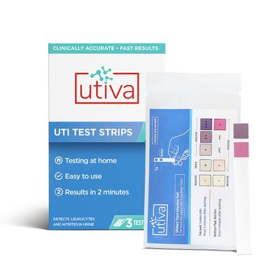 Utiva UTI Test Strips  Home Test Kit for Urinary Tract Infection  Clinically Accurate Results in 2 Minutes  Urine Test Strips for Women and Men, 3 Individual at Home UTI Tests