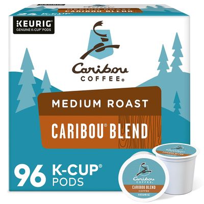 Caribou Coffee Caribou Blend, Single Serve Coffee K-Cup Pod, Medium Roast, 48-Count For Brewers