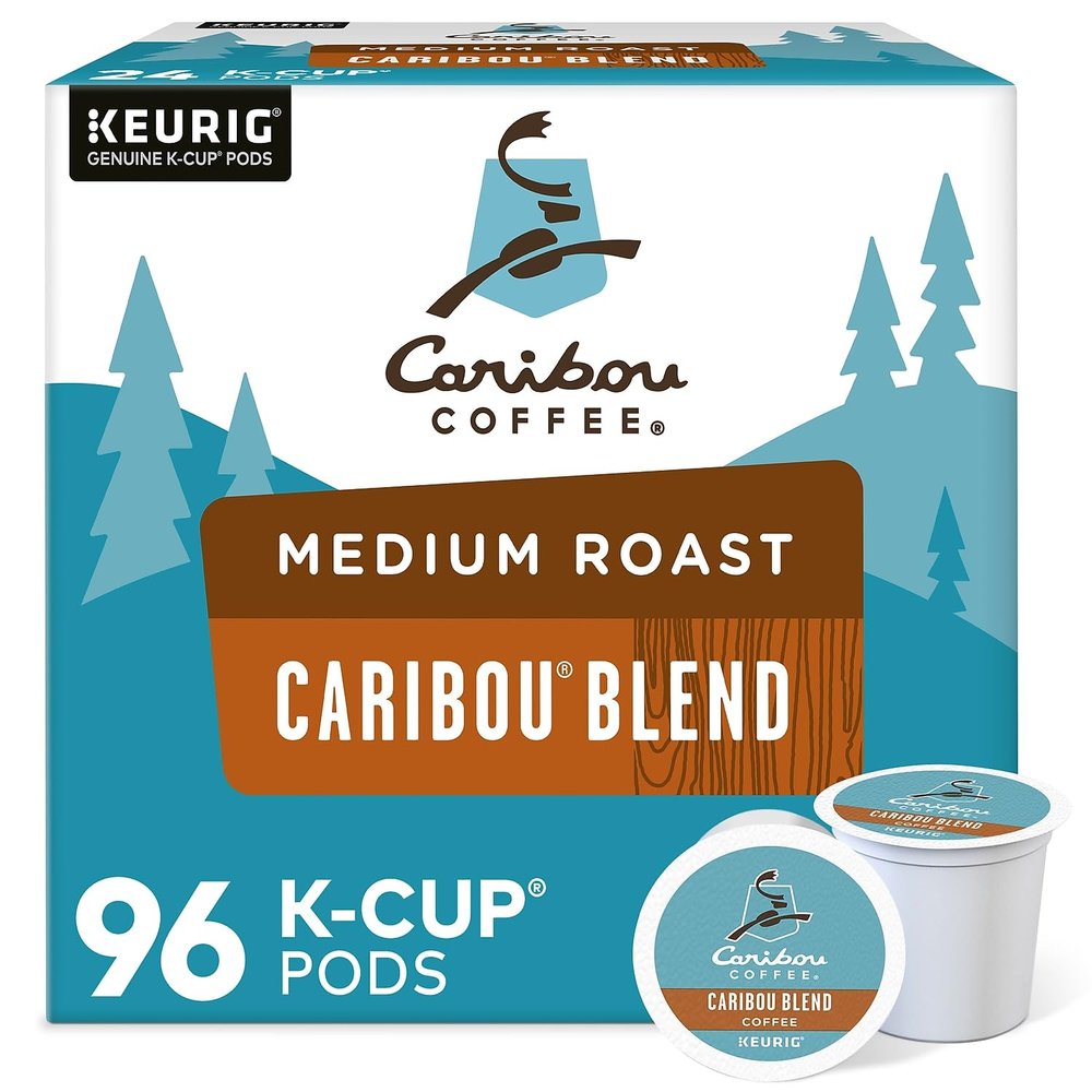 Caribou Coffee Caribou Blend, Single Serve Coffee K-Cup Pod, Medium Roast, 48-Count For Brewers