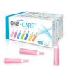ONE-CARE Safety Lancets, 30G x 1.5mm, Push Button Activation, Gentle, Pre-Loaded, 3-Steps Only, Diabetes Testing, Sterile, Finger Self Prick Device, Glucose Monitor, Single Use, 100/Box view 1