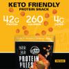 Twin Peaks Low Carb, Keto Friendly Protein Puffs, Nacho Cheese 2 Servings, 3 Pack (60g, 42g Protein, 4g Carbs) view 3