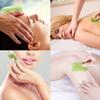 YUYONGTANG 7 Pieces Gua Sha Scraping Massage Tool,Natural Resin GuaSha Tool Massage Tools Set for Face Back and Neck Release,Reduce Muscle Pain,with Storage Bag (Green) view 3