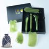 YUYONGTANG 7 Pieces Gua Sha Scraping Massage Tool,Natural Resin GuaSha Tool Massage Tools Set for Face Back and Neck Release,Reduce Muscle Pain,with Storage Bag (Green) view 4