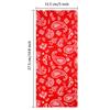 Blulu 100 Pieces Western Bandana Cellophane Bags Red Bandana Print Cello Treat Cookie Candy Bags with 100 Pieces Silver Twist Ties for Western Cowboy Theme Party Favor view 2