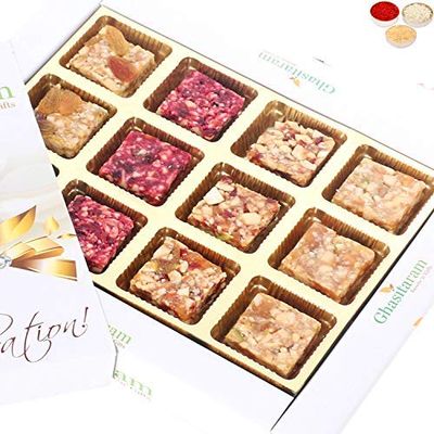 Ghasitaram Gifts Bhaidooj Gifts Sweets- Ghasitaram's Sugarfree Dates and Figs Bites Box