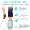 Vive Compression Ankle Ice Pack Wrap for Foot Pain Relief - Soft Cold Brace for Recovering Injuries - Support for Swelling, Sprains, & Fractures - Filled with Reusable Gel, Fits Small & Large Feet view 2