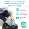 Vive Compression Ankle Ice Pack Wrap for Foot Pain Relief - Soft Cold Brace for Recovering Injuries - Support for Swelling, Sprains, & Fractures - Filled with Reusable Gel, Fits Small & Large Feet view 3