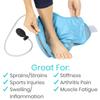 Vive Compression Ankle Ice Pack Wrap for Foot Pain Relief - Soft Cold Brace for Recovering Injuries - Support for Swelling, Sprains, & Fractures - Filled with Reusable Gel, Fits Small & Large Feet view 4