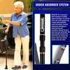 Ergocane 2G Walking Cane for Men & Women Patented Shock Absorbing Cane with Ergonomic Nerve-Relief Grip, Self-Standing Base | Adjustable Height, Supports 300 lbs (Black) view 3