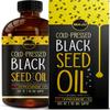 MAJU's Black Seed Oil 16oz: 3X Thymoquinone, Cold Pressed, 100% Turkish Black Cumin Nigella Sativa Seed Oil (Better Than Organic), Non-GMO, 100% Liquid Pure Blackseed, Glass Bottle view 1
