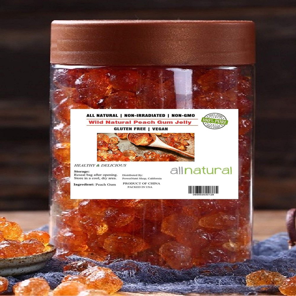 8 OZ Pure Wild Natural Dried Peach Gum, Edible Peach Blossom Tears Tao Jiao
