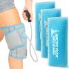 Vive Compression Knee Ice Wrap - Reusable Brace with Air Pump - Hot/Cold Therapy for Men, Women, Pain Relief, Swelling and Recovery Support - Adjustable and Inflatable Pack for Sports Injury Sprains view 1