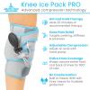 Vive Compression Knee Ice Wrap - Reusable Brace with Air Pump - Hot/Cold Therapy for Men, Women, Pain Relief, Swelling and Recovery Support - Adjustable and Inflatable Pack for Sports Injury Sprains view 2