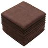 VeraSong Microfiber Dish Cloths Fast Drying Kitchen Cleaning Cloth Dish Rags Dust Cloths Ultra Absorbent Lint Free Washcloths 12inch x 12inch 10 Pack Brown view 1