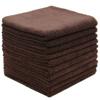 VeraSong Microfiber Dish Cloths Fast Drying Kitchen Cleaning Cloth Dish Rags Dust Cloths Ultra Absorbent Lint Free Washcloths 12inch x 12inch 10 Pack Brown view 2