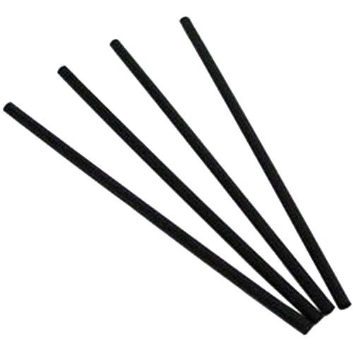 MarketPro Jumbo Wrapped Straw Black, 7.75" Overall Length | 5000/Case