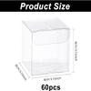 BENECREAT 30 Pack 3x3x3 Inches Plastic Party Favor Box for Choclates and Wedding Party Candy Cookies Favors, Halloween Christmas Gift Packaging view 2