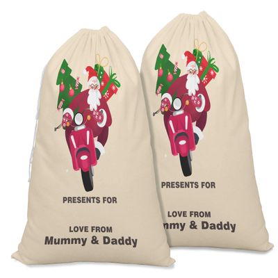 Printtoo Pack of 2 Drawstring Special Delivery Extra Large Size Christmas Sack Re-Usable Xmas Present Storage 27x20 Inch