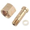 CGA-320 Brass Oxygen Inlet Connector, Regulator Inlet Nut Nipple with Washer, Pressure Reducer Accessories NPT1/4 view 1