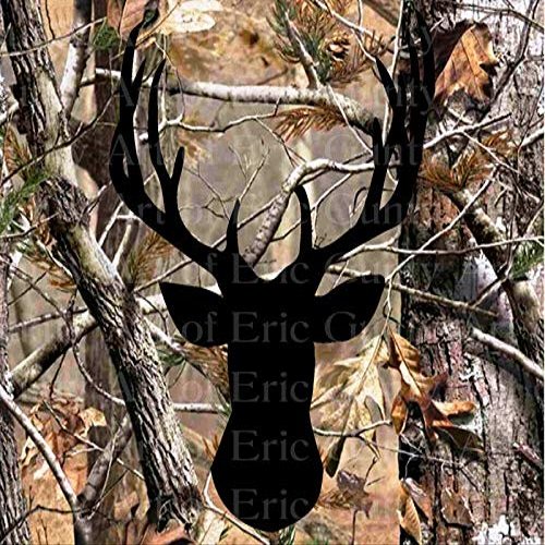 1/2 Sheet - Deer Hunting Camo Birthday - D22134 - 2D Edible Cake/Cupcake Party Topper - D22134