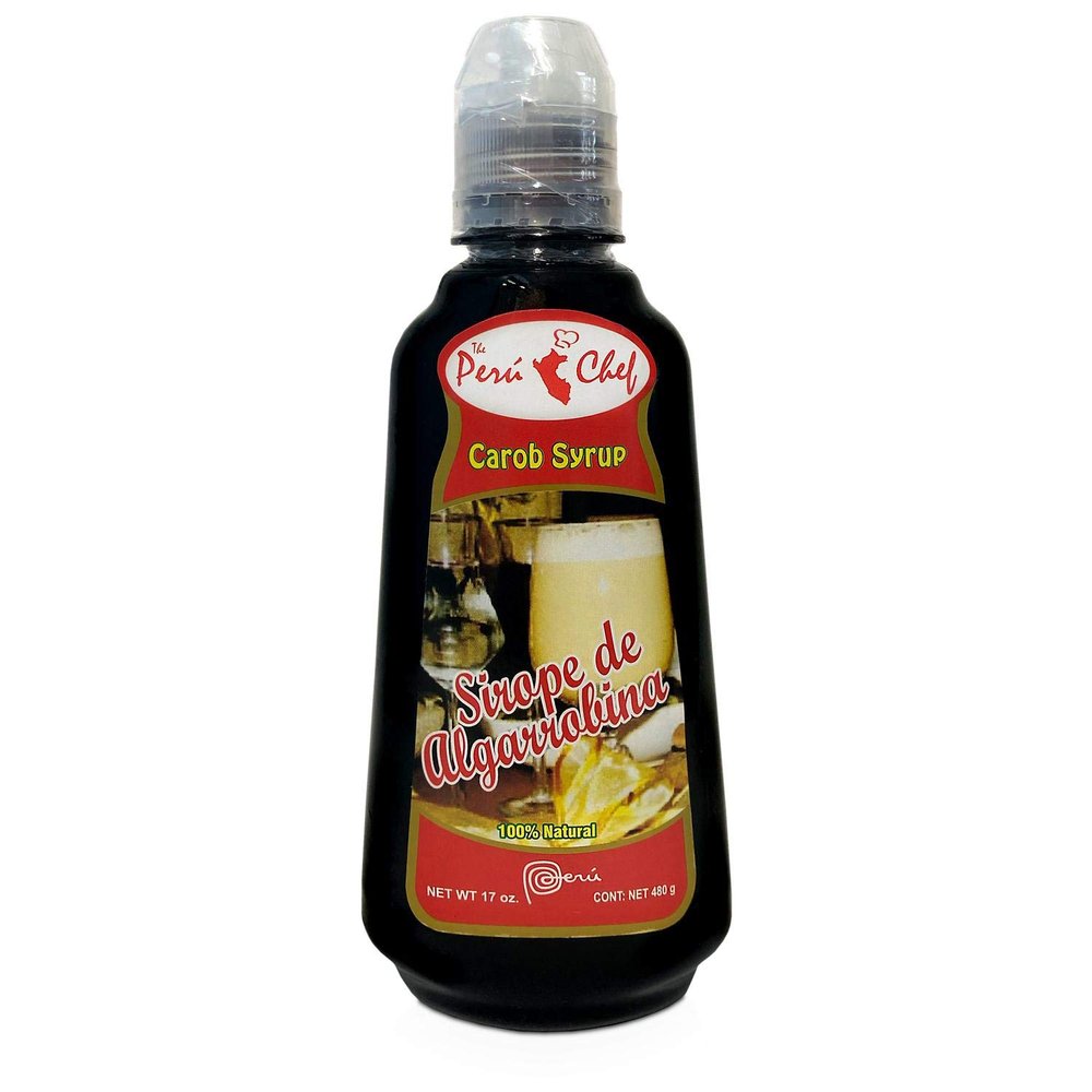 17 oz Bottle Peru Chef Carob Syrup/Sirope de Algarrobina 100% Natural