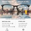 MEETSUN Blue Light Blocking Glasses, Anti Eye Strain Headache (Sleep Better),Computer Reading Glasses UV400 Transparent Lens (Black+Leopard+Pink / 3 PACK, 53) view 3