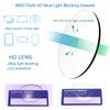 MEETSUN Blue Light Blocking Glasses, Anti Eye Strain Headache (Sleep Better),Computer Reading Glasses UV400 Transparent Lens (Black+Leopard+Pink / 3 PACK, 53) view 4