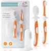 Cherish Baby Care Baby Toothbrush & Toddler Toothbrush Set (0-2 Years) - BPA-Free & Safety-Tested, 2023 Award Winner, Food-Grade Silicone (Orange) view 1